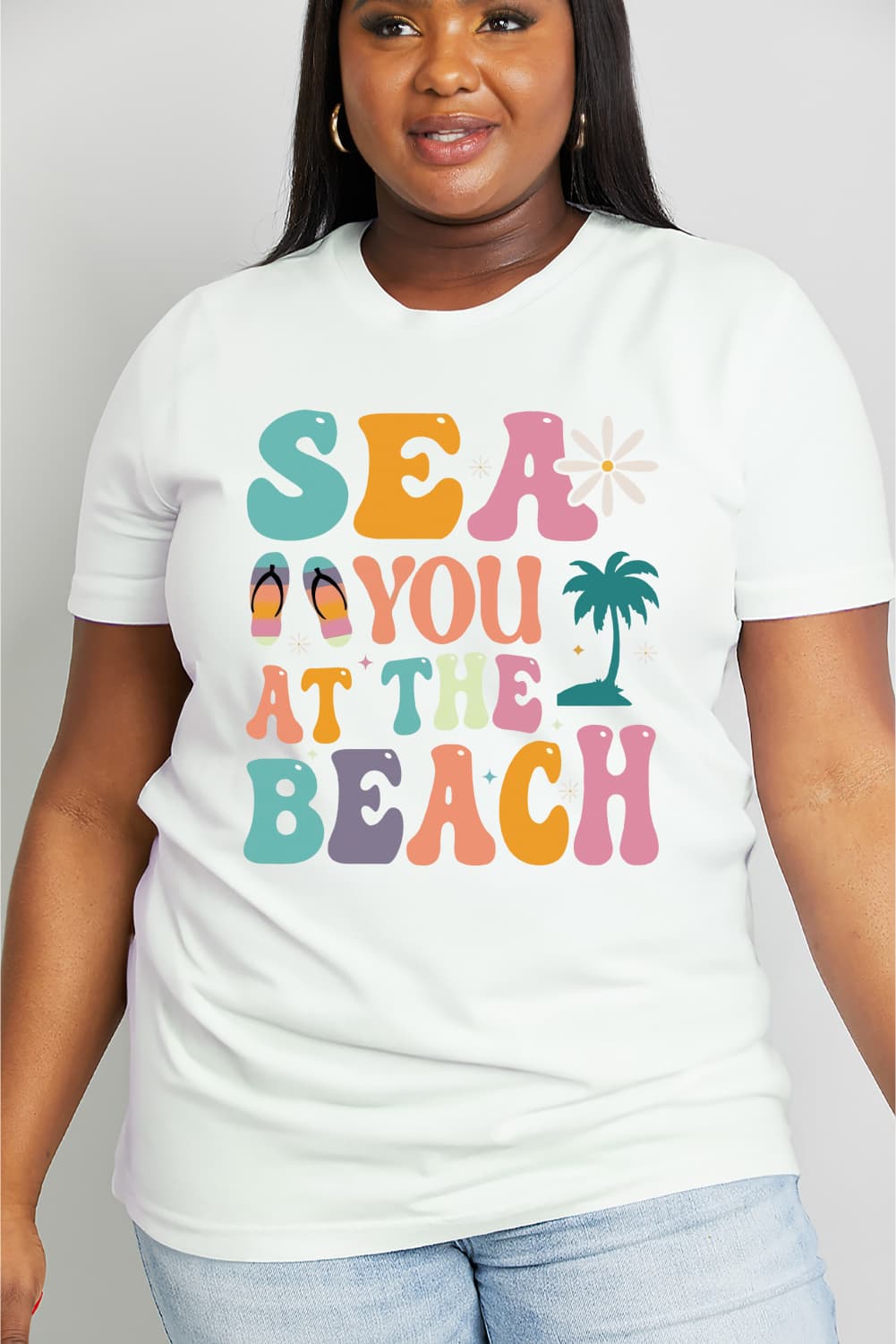 Simply Love Full Size SEA YOU AT THE BEACH Graphic Cotton Tee