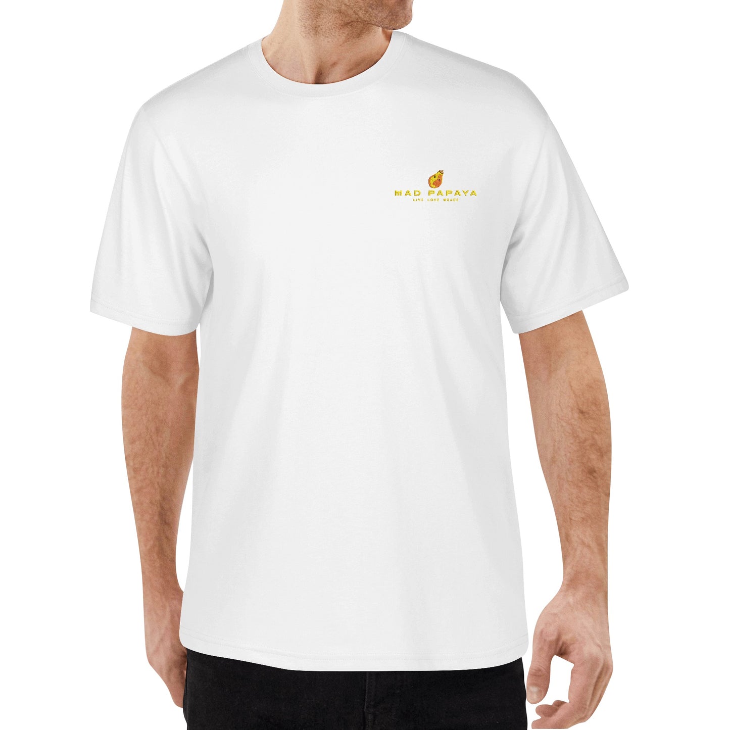 Mad Papaya logo - Embroidered Men's Cotton T-shirt