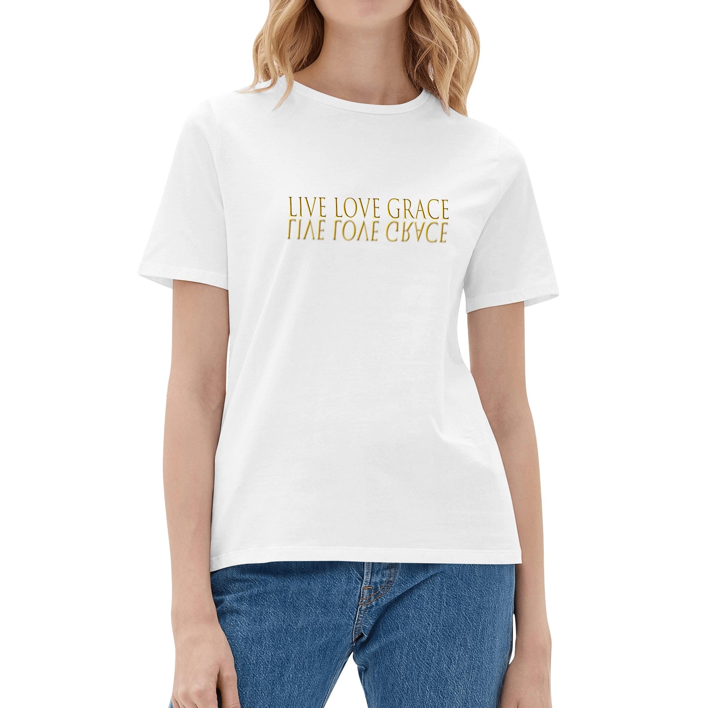 Mad Papaya "Live Love Grace" Women's Cotton T-Shirt