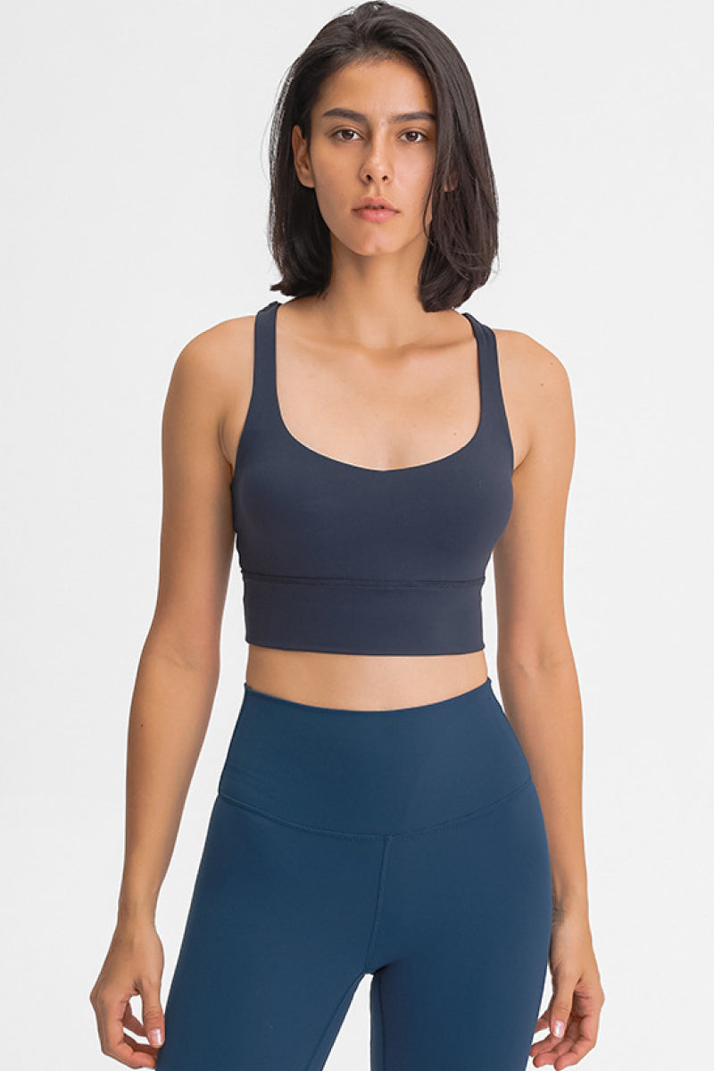 Double-Strap Cross-Back Sports Bra