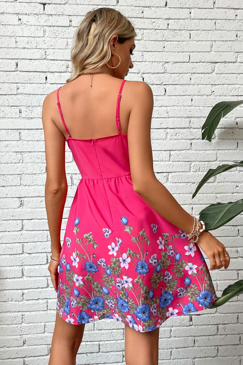 Floral Spaghetti Strap Mini Dress