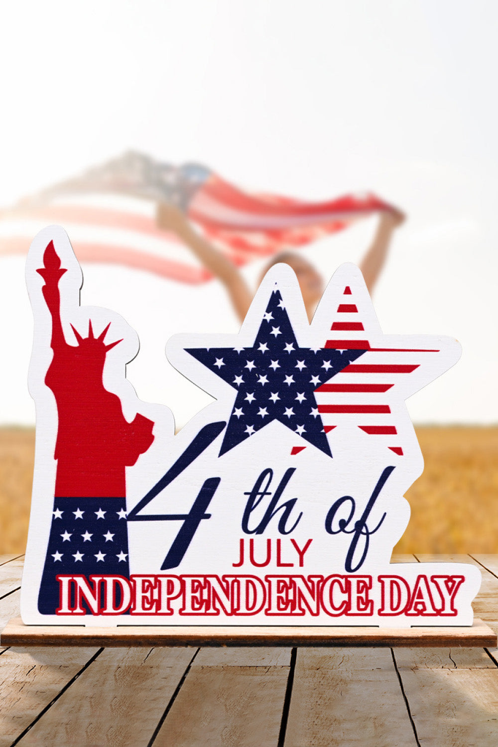 Independence Day Plywood Decor Ornament