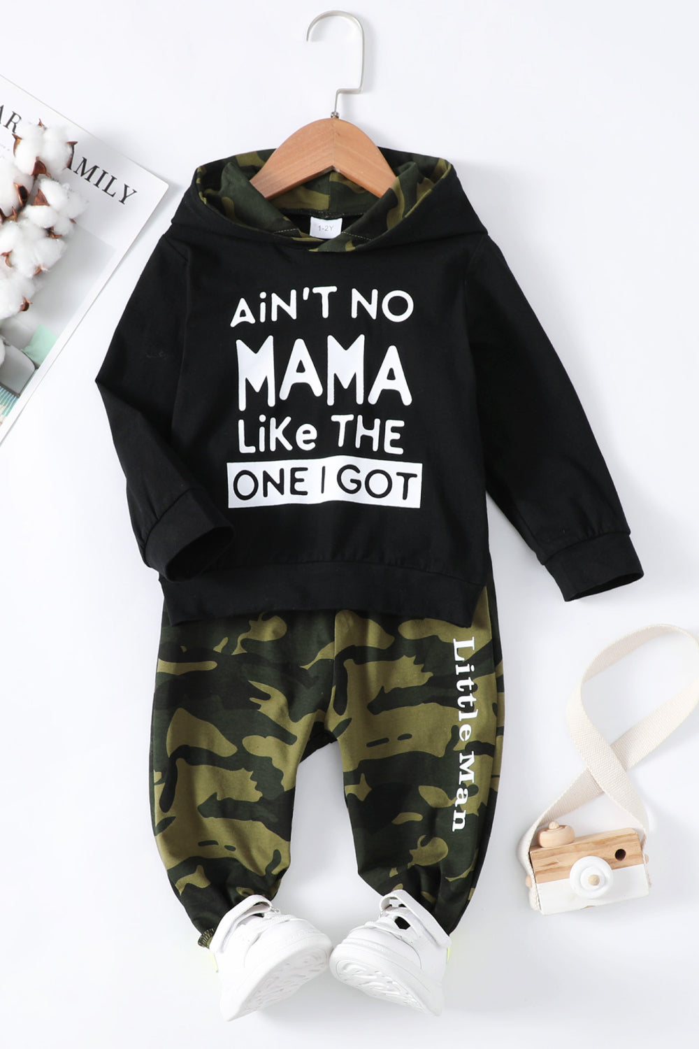 Boys Letter Graphic Hoodie and Joggers Set