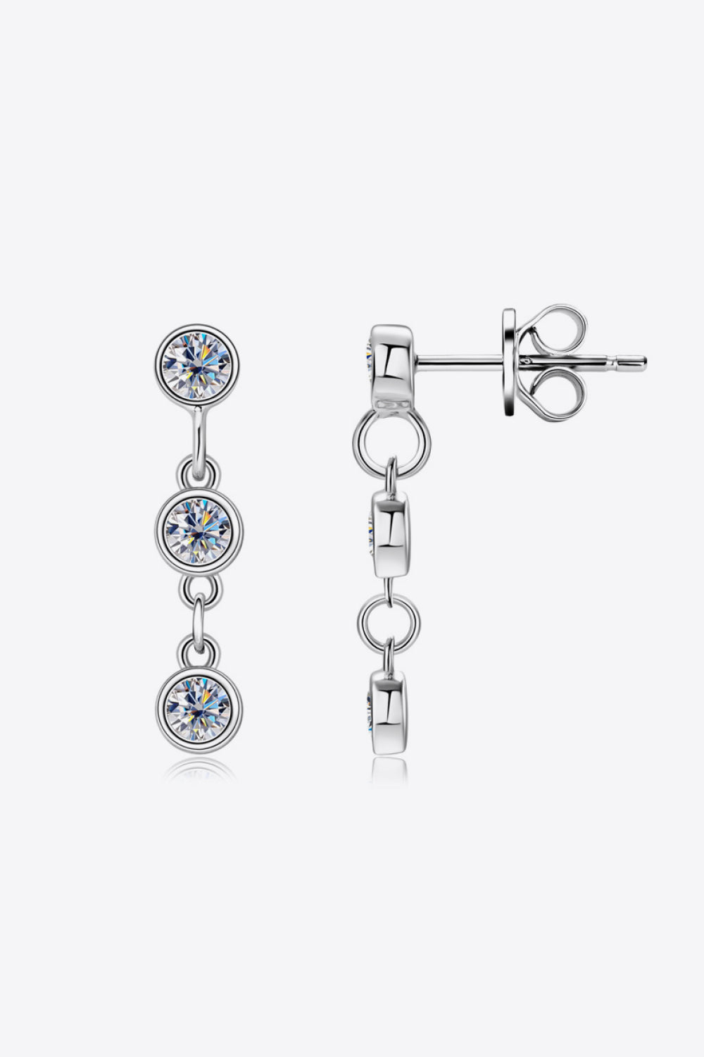 Moissanite 925 Sterling Silver Drop Earrings