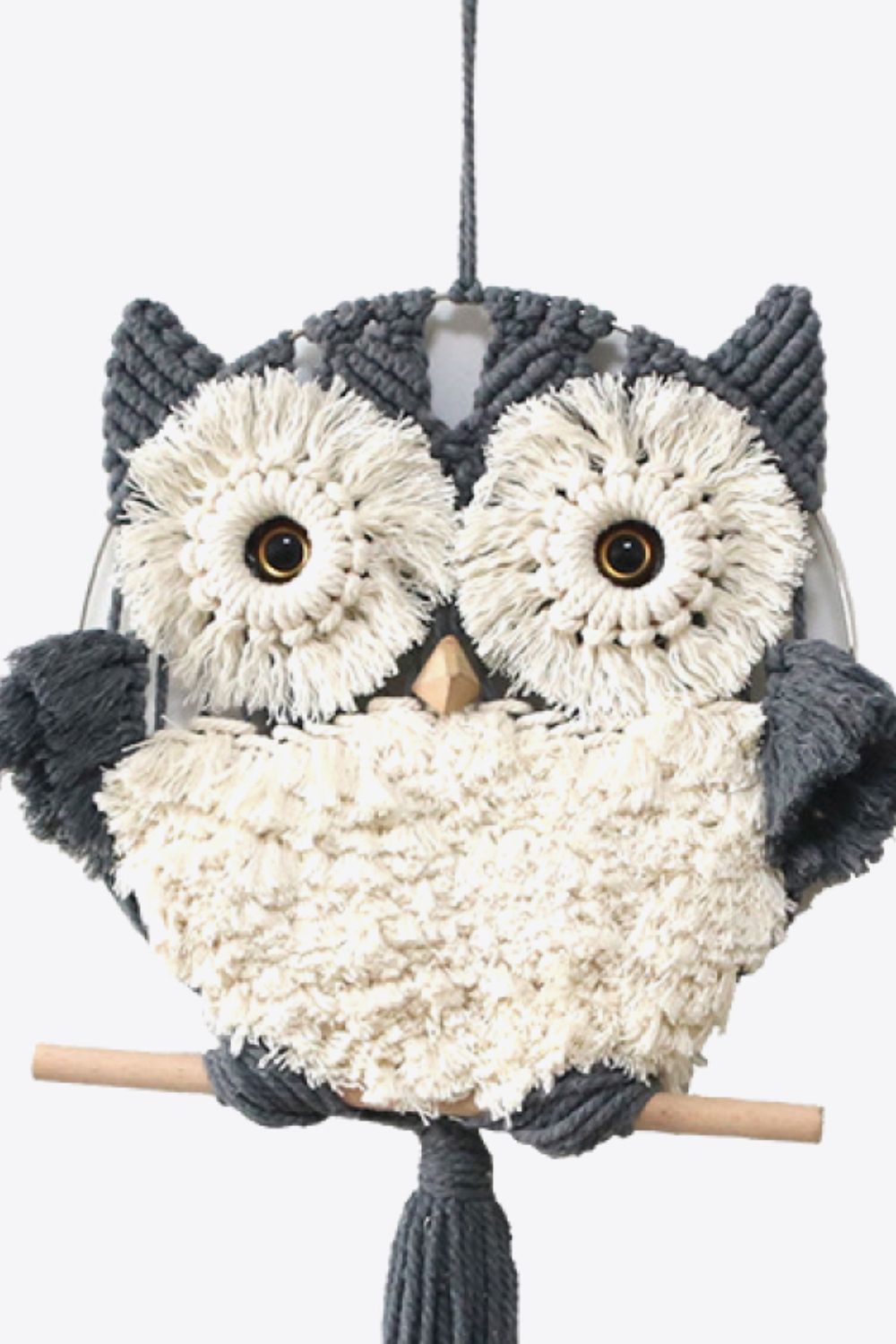 Hand-Woven Tassel Owl Macrame Wall Hanging