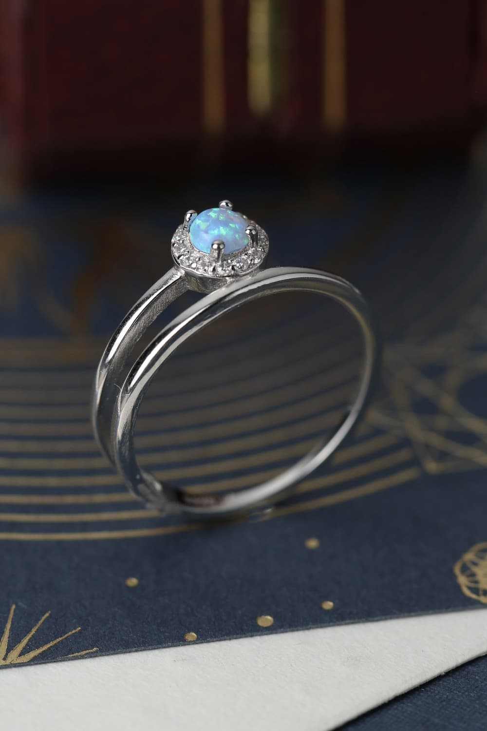 Opal Bypass Ring