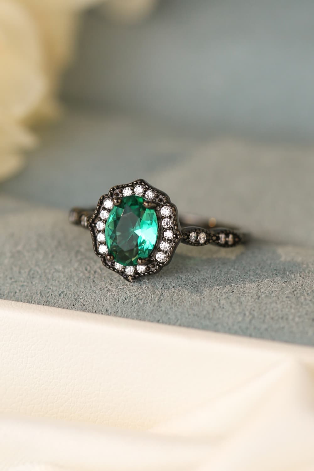 925 Sterling Silver Paraiba Tourmaline 4-Prong Ring