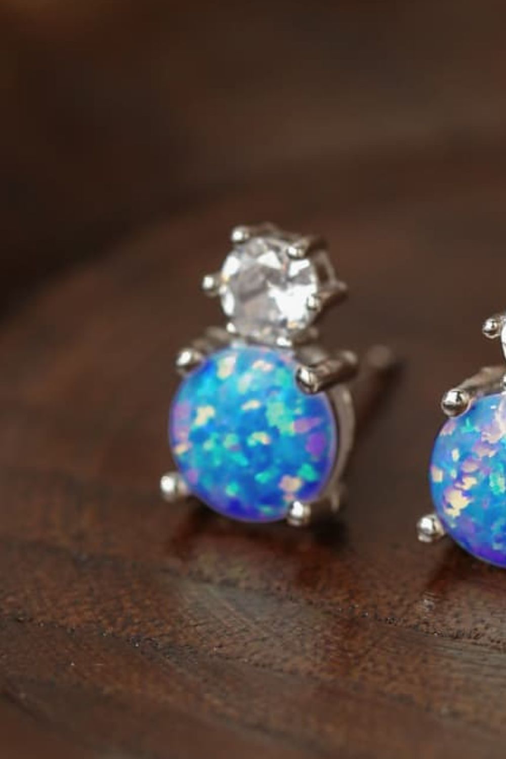 4-Prong Opal Stud Earrings