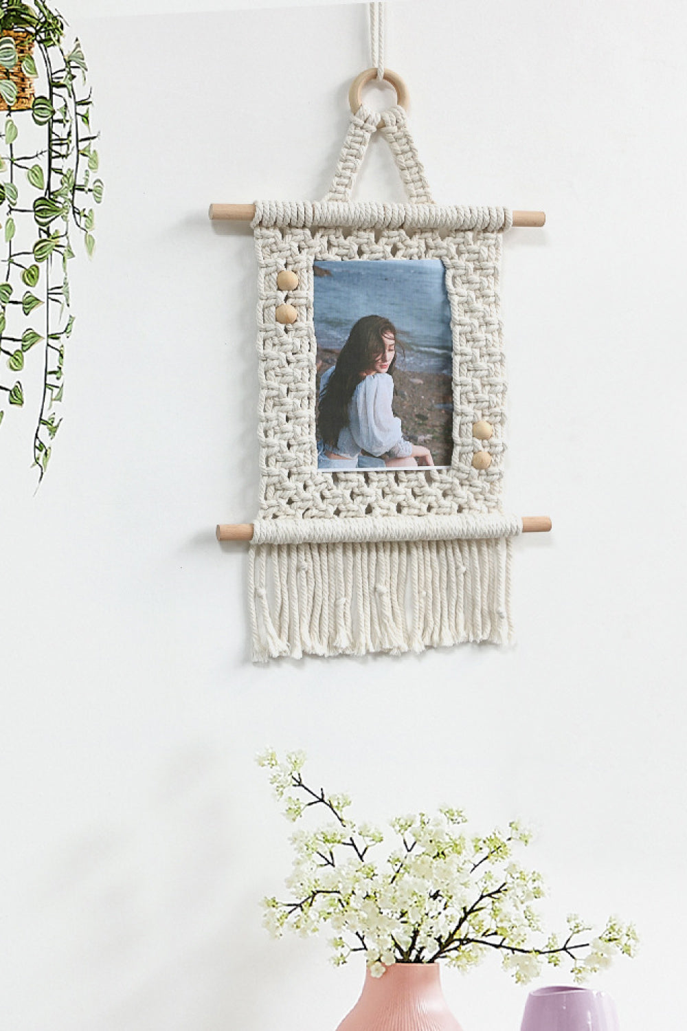 Macrame Photo Frame Wall Decor