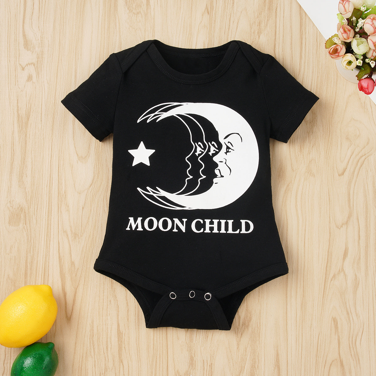 MOON CHILD Graphic Round Neck Bodysuit