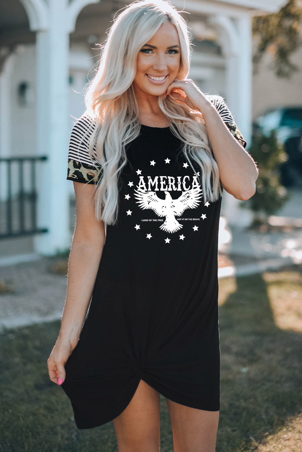 AMERICA Eagle Graphic Twisted Dress